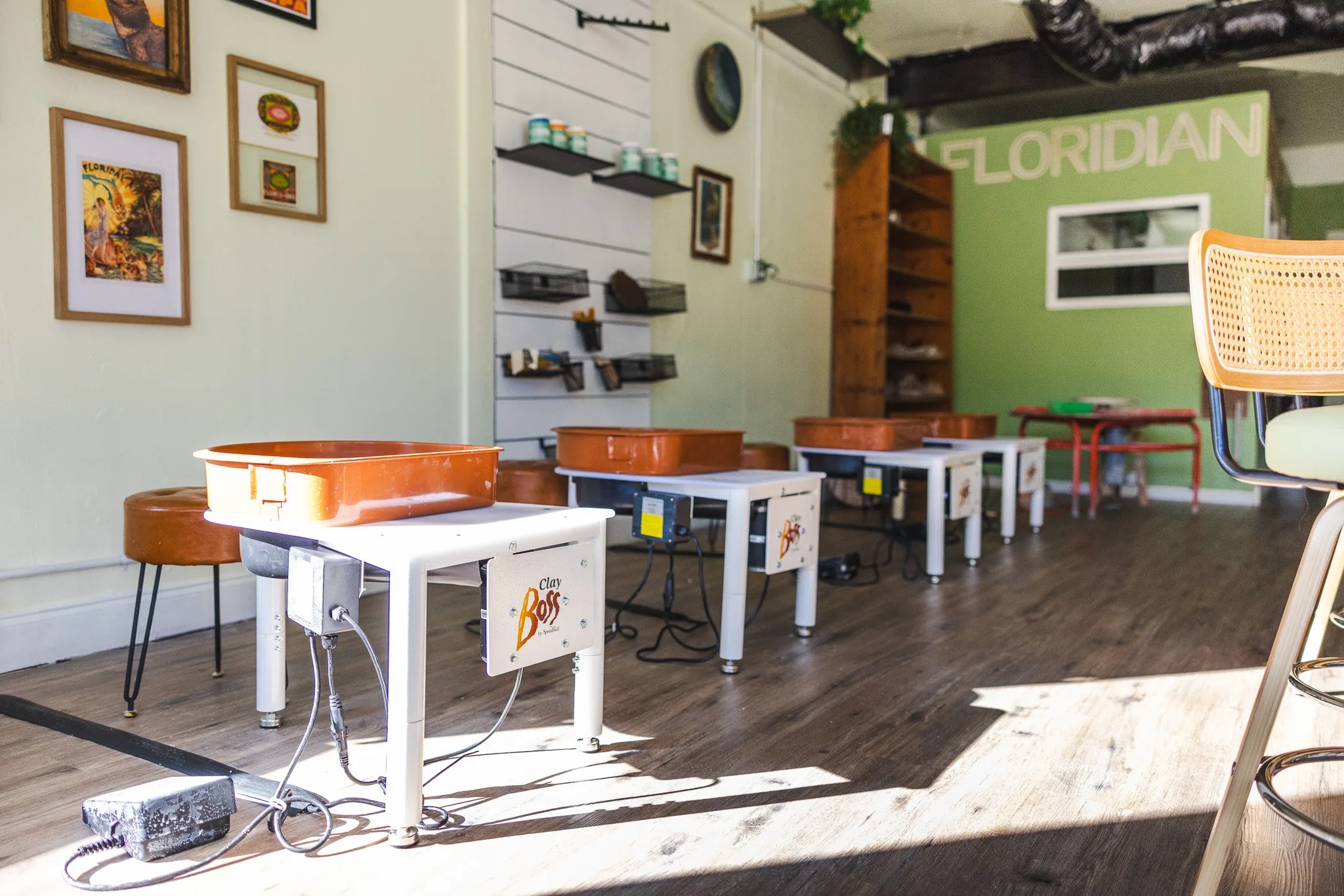 Inside Floridian Ceramics pottery studio in Seminole Heights, Tampa